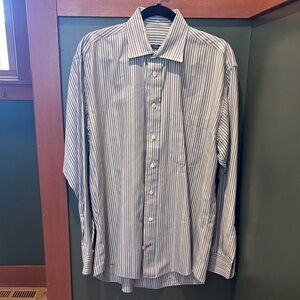 Burberry London Men’s Dress Shirt Size Medium Stripes 100% Cotton